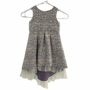 Genuine Kids from Osh Kosh Lilac and Gold Brocade Hi-Low Hem Girls Dress Size 3T